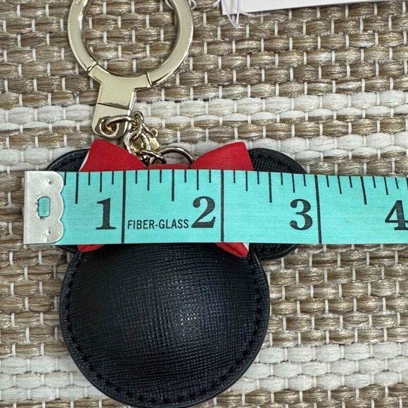 Kate Spade New York x Minnie Mouse Jump Ring Keychain Purse Charm Black Red Bow - Picture 7 of 7
